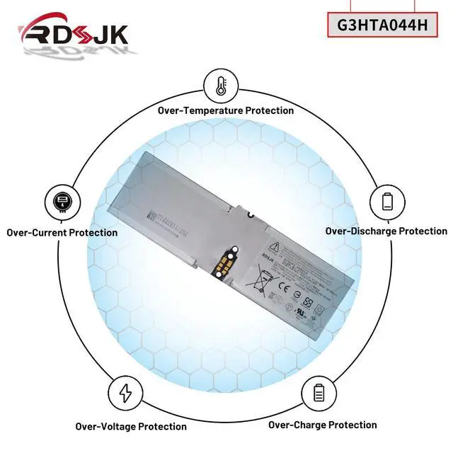 Alt view image 6 of 7 - G3HTA044H DAK822470K G3HTA020H Tablet Screen Battery for Microsoft Surface Book 1 2 1703 1704 1705 CR7 13.5" CR7-00005 CR7-00007 Book 2 128GB 256GB 512GB 1TB 2-in-1 Series 7.5V 18Wh with Tools