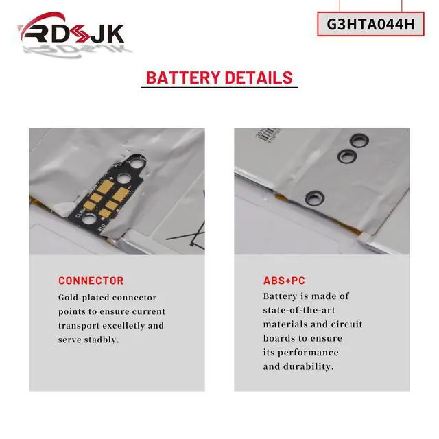 Alt view image 5 of 7 - G3HTA044H DAK822470K G3HTA020H Tablet Screen Battery for Microsoft Surface Book 1 2 1703 1704 1705 CR7 13.5" CR7-00005 CR7-00007 Book 2 128GB 256GB 512GB 1TB 2-in-1 Series 7.5V 18Wh with Tools