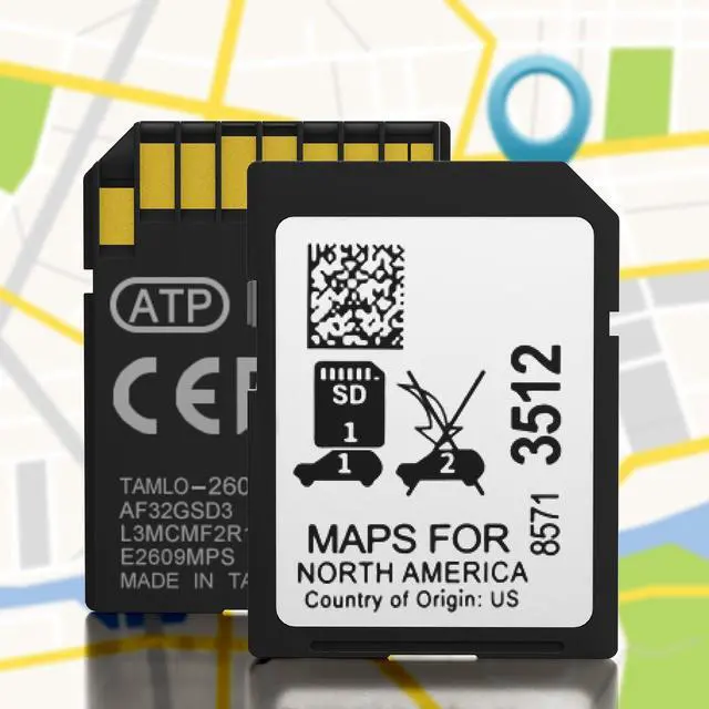 Main image of 2026 Navigation SD Card Map, Latest GM Vehicles Navigation SD Card for USA/Canada/Mexico, SD Card Map Accessory for 2019-2024 GM Vehicles with Buick, Cadillac, Chevrolet, GMC, Part 8571 3512