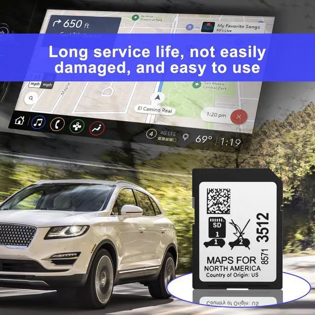 Alt view image 4 of 7 - 2026 Navigation SD Card Map, Latest GM Vehicles Navigation SD Card for USA/Canada/Mexico, SD Card Map Accessory for 2019-2024 GM Vehicles with Buick, Cadillac, Chevrolet, GMC, Part 8571 3512