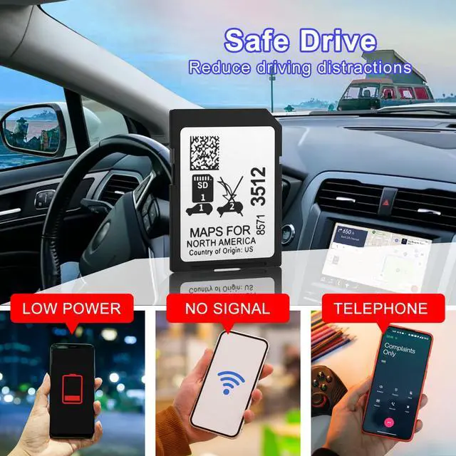 Alt view image 6 of 7 - 2026 Navigation SD Card Map, Latest GM Vehicles Navigation SD Card for USA/Canada/Mexico, SD Card Map Accessory for 2019-2024 GM Vehicles with Buick, Cadillac, Chevrolet, GMC, Part 8571 3512