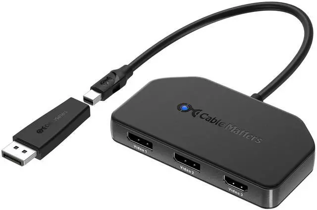 Main image of DisplayPort 1.4 MST Hub, 2X DisplayPort and 1x HDMI | 1x HDMI 2.0 + 2x DP 1.4, DP Splitter Hub, for Windows, Not Compatible with macOS