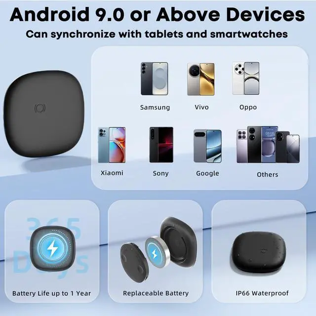 Alt view image 3 of 7 - Air Tracker Tags-4 Pack for Android, Bluetooth Luggage Tracker Anti Lost Keys Finder/Item Locator with Holder Case Work with Google's Find Hub for Key, Backpack, Luggage, Wallet, Precise Position