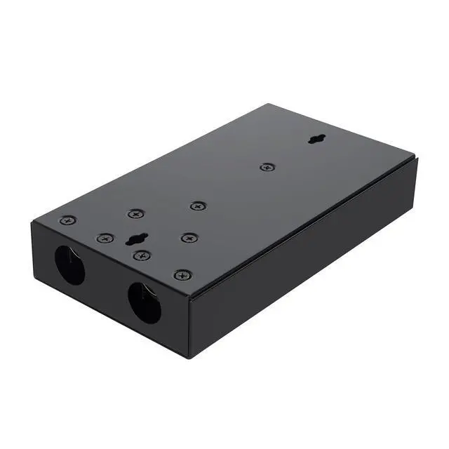 Alt view image 6 of 7 - 4 Port Wallmount Box Fiber Optic Terminal encloure with 8 Strand LC UPC singlemode OS1 Colorful pigtials and 4 pcs Duplex LC Adaptor Loaded