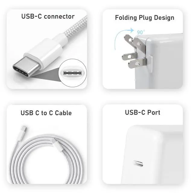 Alt view image 4 of 7 - 65W Type C for NIMO Laptop Computer Charger Replacement Power Cord | Compatible with Nimo 15.6" 17.3" N171 N171S N151 N151S N152 N153 N154 PD Fast Power Supply