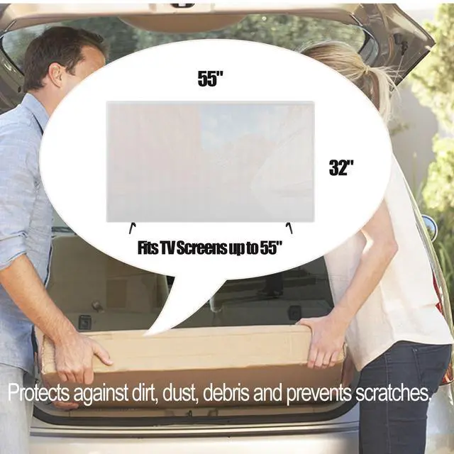 Alt view image 4 of 6 - 1 Pack Foam Flat Screen TV Cover for Moving Fits Up to 55'' x 32'' TV Display Screen Protector for Protection During House Moving, Storing, Painting or Home Renovation Packing Cushioning Supplies