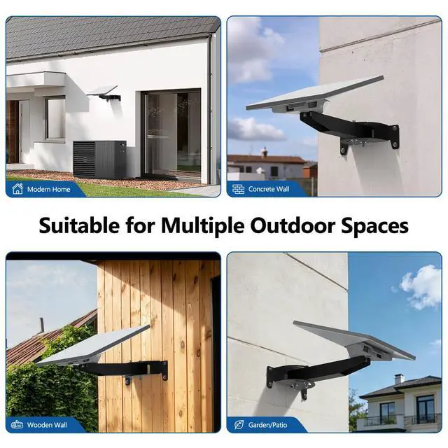 Alt view image 2 of 7 - Starlink Mini Wall Mount, Horizontal Adjustable Heavy Duty Bracket | Weatherproof Rustproof Metal Mount for Home, Cabin, Garage & Shed. All Hardware Included for Permanent Fixed Installation