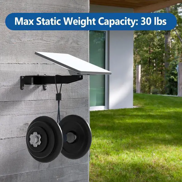 Alt view image 6 of 7 - Starlink Mini Wall Mount, Horizontal Adjustable Heavy Duty Bracket | Weatherproof Rustproof Metal Mount for Home, Cabin, Garage & Shed. All Hardware Included for Permanent Fixed Installation