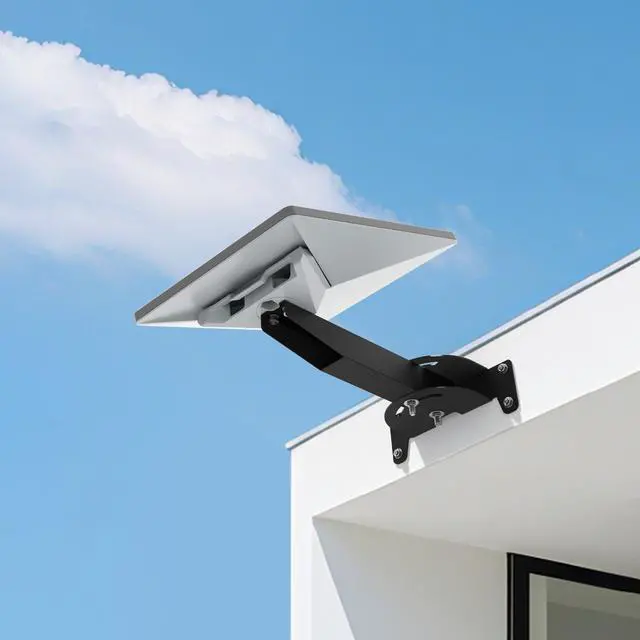 Alt view image 3 of 7 - Starlink Mini Wall Mount, Horizontal Adjustable Heavy Duty Bracket | Weatherproof Rustproof Metal Mount for Home, Cabin, Garage & Shed. All Hardware Included for Permanent Fixed Installation