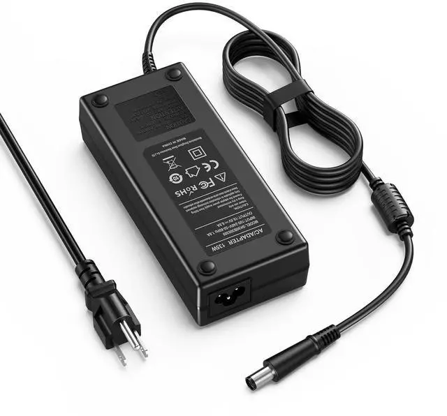 Main image of 135W 19V 7.1A AC Adapter for HP DC7800 DC7900 DC8000 Compaq Elite 8000 Ultra-Slim Desktop TC4400, Replace 391174-001 481420-001 397747-001 397803-001, 7.4mm 5.0mm Power Cord