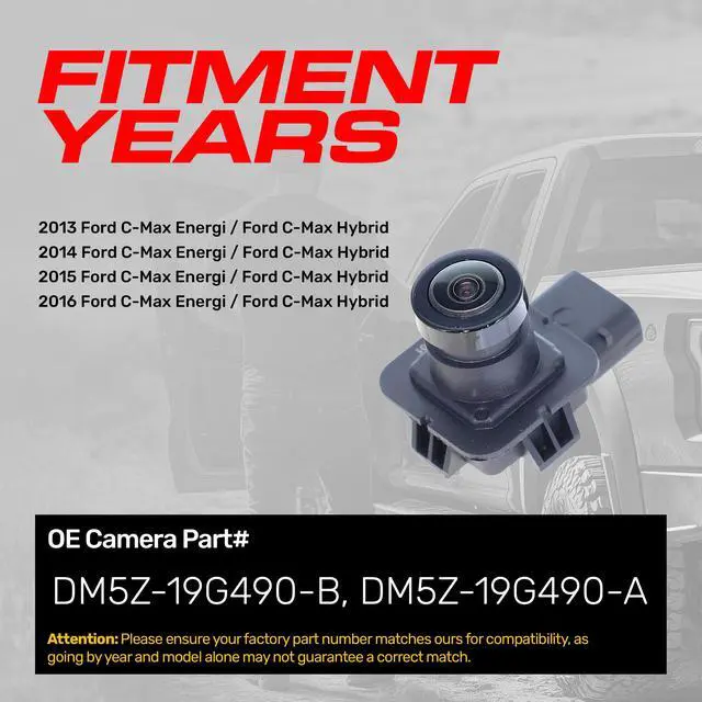 Alt view image 2 of 7 - Replacement for Ford C-Max Energi (2013-2016), C-Max Hybrid (2013-2016) Backup Camera OE Part # DM5Z-19G490-B, DM5Z-19G490-A