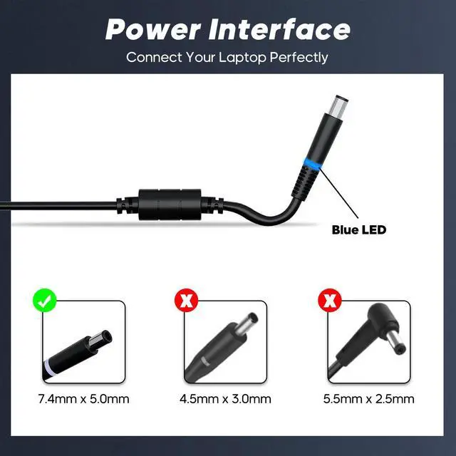 Alt view image 2 of 5 - Slim 240W AC Adapter Charger for PA-9E DELL Alienware 13 15 17 M17x M18x X51 M15 M17 Area-51m R2 G3 G5 G7 Precision M6800 M6700 M6600 M6500 M6400 GA240PE1-00 J211H U896K Laptop Power Supply Cord