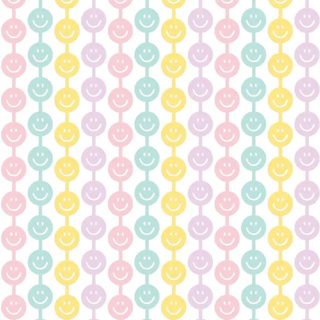 Main image of 2 Set Smile Face Foil Curtain Smile Party Decorations Happy Pastel Birthday Decor Macaron Color Bachelorette Backdrop Booth Prop Preppy Party Baby Shower Supplies