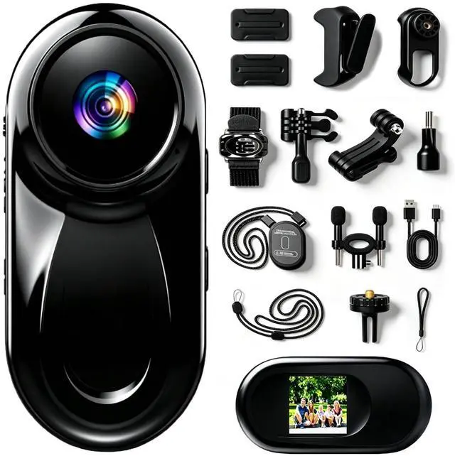 Main image of Mini Body Camera with Audio, Thumb POV Cam, 1080P Deep Black | Sport Action Camera Hands Free Recording 1080P, Premium Portable Camcorder Anywhere for Cycling,Travel,Pet,Vlogging