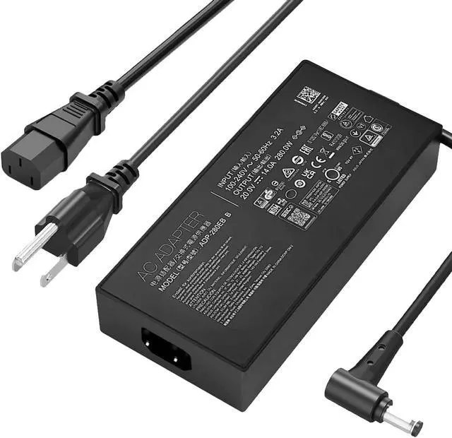 Alt view image 2 of 7 - 280W 20V 14A Charger Compatible with ASUS ROG Strix G15 G17 G513R G513Q G713R G713Q,Scar 15 17 G532L G533Z G732L G733Z,Hero/Scar III G731G G531G G703G ADP-280BB B Laptop Adapter Power