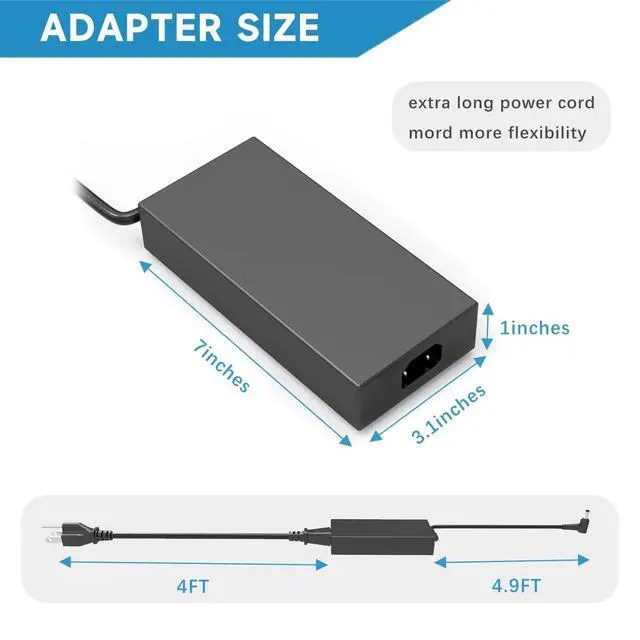 Alt view image 3 of 7 - 280W 20V 14A Charger Compatible with ASUS ROG Strix G15 G17 G513R G513Q G713R G713Q,Scar 15 17 G532L G533Z G732L G733Z,Hero/Scar III G731G G531G G703G ADP-280BB B Laptop Adapter Power