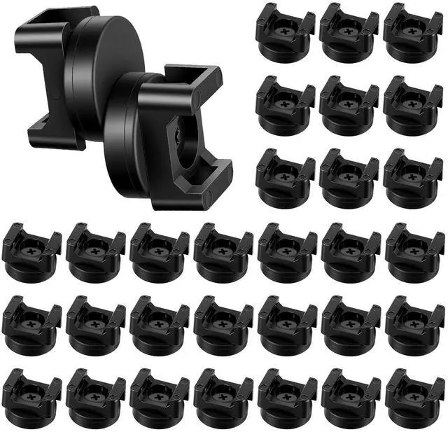 Main image of 30 Pack Magnetic Zip Tie Mount Base Heavy Duty Magnetic Cable Zip Tie Base, Wire Holder Multipurpose Cable Ties Management Base Wire Clips Management for Home Office Marine Electrical Wiring (22 mm)