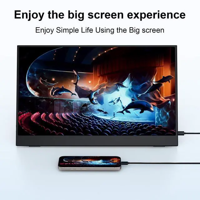 Alt view image 5 of 7 - 16 Inch Portable Gaming Monitor 144Hz 1200P FHD IPS,USB-C HDMI, Ultra Thin Second Screen for Laptop Switch PS5 Xbox, Eye Care Travel Monitor for Gamers