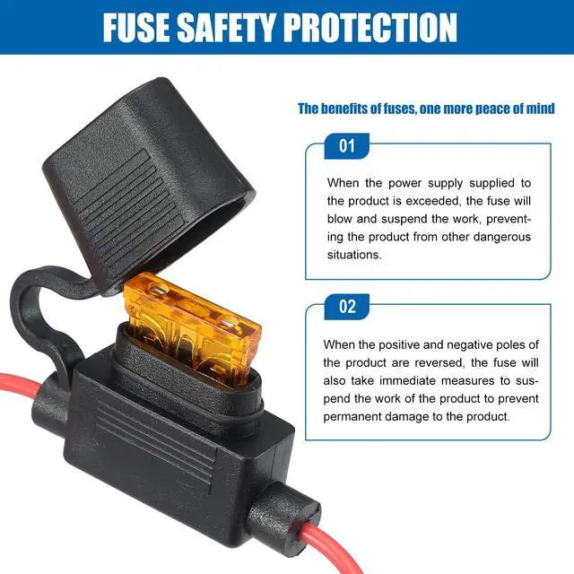 Alt view image 6 of 6 - DC 24V 36V 48V 60V 72V Step Down to 12V 5A 60W Converter Regulator Reducer Power Supply Module Buck Transformer, Waterproof DC 24V to 12V Converter with Fuse for Golf Cart