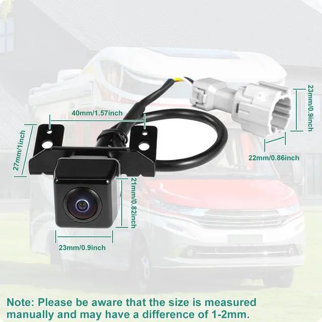 Alt view image 5 of 6 - 95760-3S102 Rear View Backup Camera Fit for Hyundai Sonata Hybrid 2011-2015, Parking Assist Cam Replaces OE Number 95760-3S100, 95760-3S101, A52-74-0028, V52-74-0028, PAC16