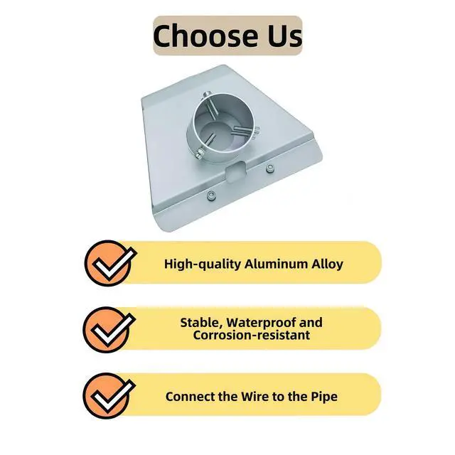 Alt view image 5 of 7 - Heavy Duty Starlink Pipe Adapter - Universal Pole Mount Kit for Standard & V3 Dish | Aluminum Alloy Mounting Adapter for Roof, RV, Wall, Yacht | Easy No-Tools Installation (Silver)