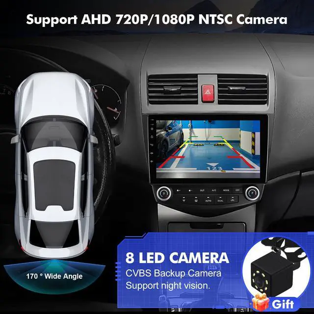 Alt view image 6 of 6 - Android 14 Car Stereo for Honda Accord 2003-2007, 10.1" IPS Touchscreen Radio with 2GB+32GB, Wireless CarPlay & Android Auto, GPS Navigation, WiFi, Bluetooth, Backup Camera, SWC
