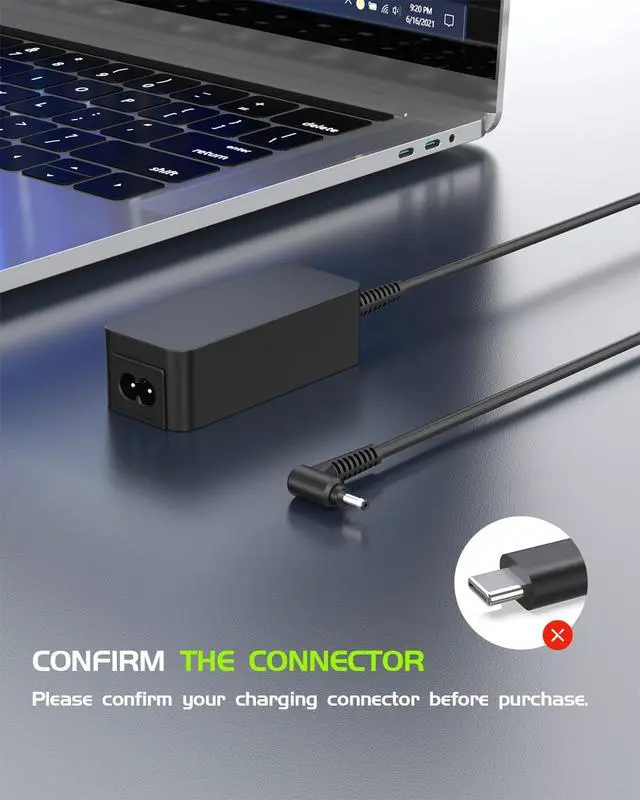Alt view image 3 of 7 - AC Charger Fit for Samsung Galaxy Book Flex 2 Alpha - (Compatible with NP730QDA Laptop)(with UL Safety Certification)