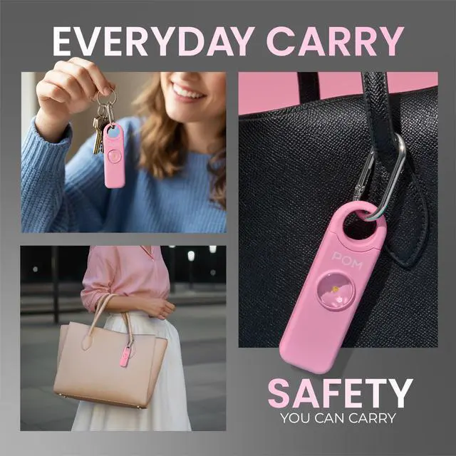 Alt view image 2 of 7 - Personal Safety Alarm for Women 130dB Loud Emergency Siren, USB-C Rechargeable with Bright LED Flashlight, Portable Keychain Design for Self Defense, Purse, Backpack & Travel (Pink)
