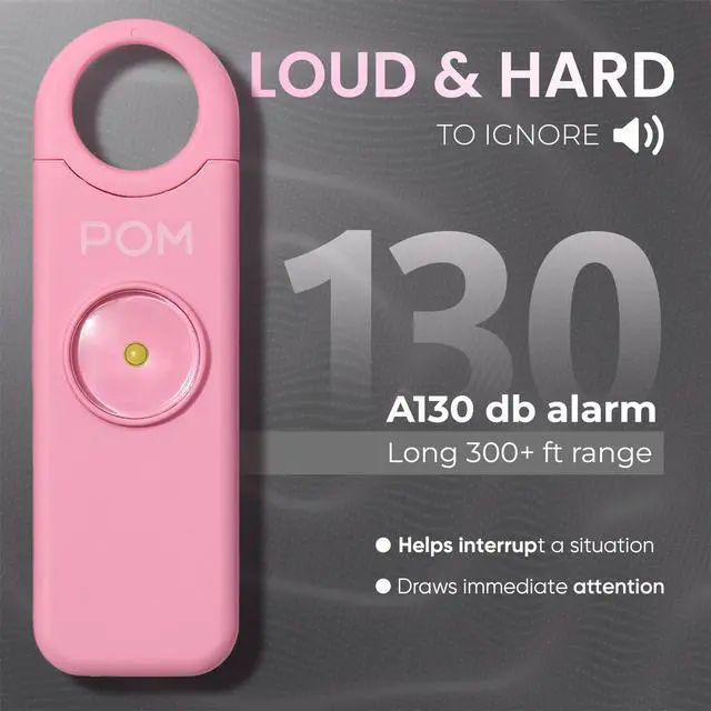 Alt view image 3 of 7 - Personal Safety Alarm for Women 130dB Loud Emergency Siren, USB-C Rechargeable with Bright LED Flashlight, Portable Keychain Design for Self Defense, Purse, Backpack & Travel (Pink)