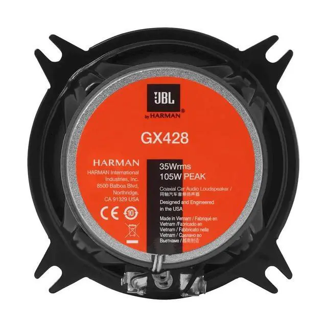 Alt view image 3 of 4 - GX428 105 Watts Max, GX Series 4" 2-Way Coaxial Car Audio Speakers