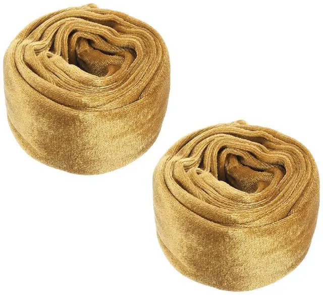 Main image of 5.9ft Chandelier Chain Cord Cover, 2 Pcs Velvet Cloth Fabric Chain Sleeve Decorative Cord Covers for Chandelier Wires Swing Cable, Zipper Style, Gold