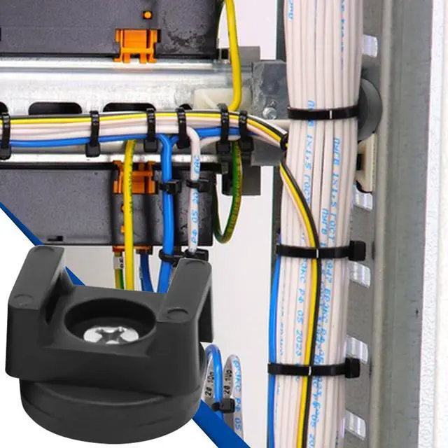 Alt view image 7 of 7 - Magnetic Cable Zip Tie Base, Heavy Duty 18lbs Vertical Tension, Multipurpose Wire Clips Management Holder, Supplies for Electrical Cable Wire Organization (22mm, Count, 20)