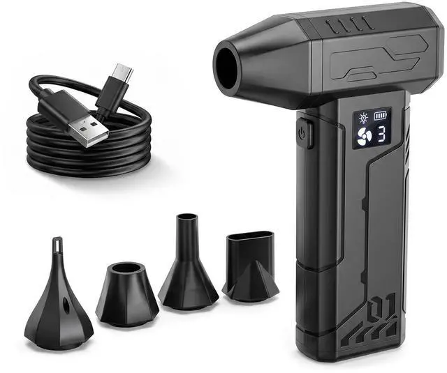 Main image of Compressed Air Duster 150000RPM, Super Power Electric Air Duster Cordless | Replaces Canned Air, Portable Dust Blower with LED Light for Computer, Keyboard, Home, Outdoor & Car