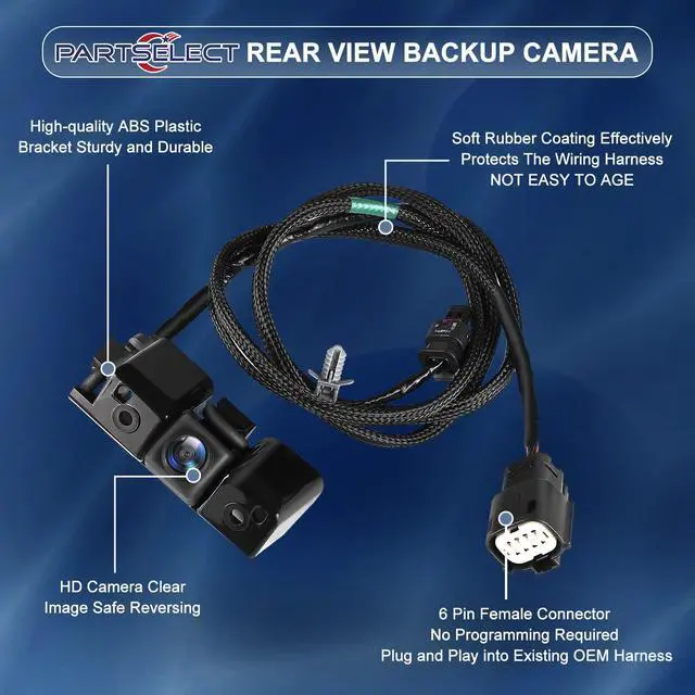 Alt view image 3 of 7 - Rear View Backup Camera for Chevy Silverado 1500 2500 3500 HD 2016-2019 | Replacement for GMC Sierra 1500 / 2500 HD / 3500 HD 2016-2019 Reversing Backup Camera Replaces 84062896 23363727