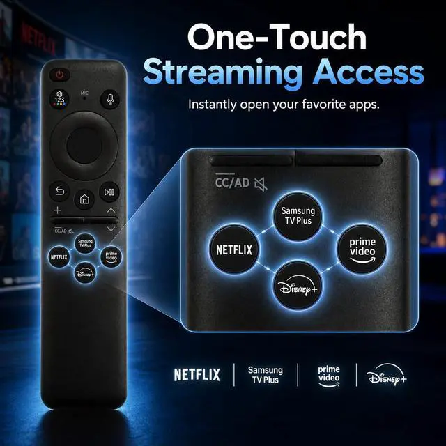 Alt view image 3 of 7 - Voice Remote Control Replacement for Samsung TM2560E S85F S95F Smart TV QN55S95FAFXZA QN65S95FAFXZA QN77S95FAFXZA QN83S95FAFXZA QN55S85FAFXZA QN65S85FAFXZA QN77S85FAFXZA QN83S85FAFXZA