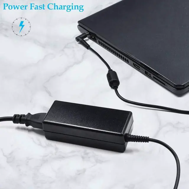 Alt view image 6 of 7 - 65W Charger Fit for HP 17-by 17-ak 17-an 17-bs 17-ar 17-cn0013dx 17-cn0003dx 17-cn0023dx 17-cn0033dx 17-cn0078cl 17-cn0063cl 17-cn2063cl Laptop AC Adapter Power Cord