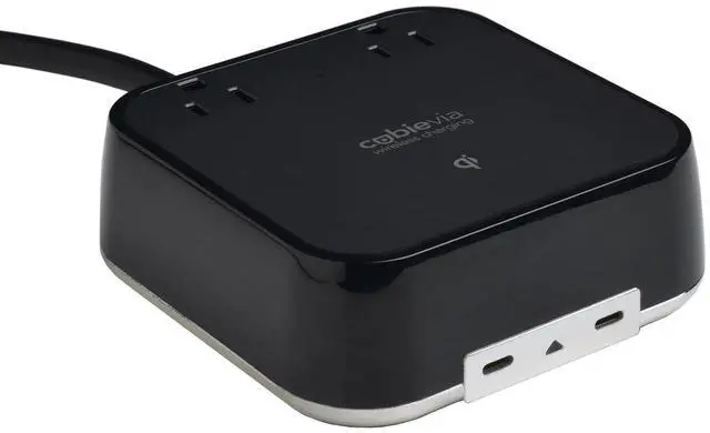 Main image of CubieVia - Tabletop Power Strip Wireless Charging Station with Outlets and USB Ports