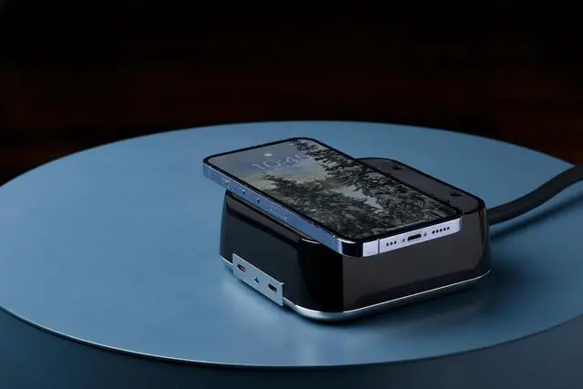 Alt view image 3 of 7 - CubieVia - Tabletop Power Strip Wireless Charging Station with Outlets and USB Ports