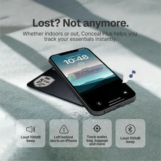 Alt view image 3 of 7 - Wallet Finder - Slim Wallet Tracker Card for Apple Find My App | This slim wallet tracker slides into a card slot, keeping the wallet traceable on the Find My app automatically