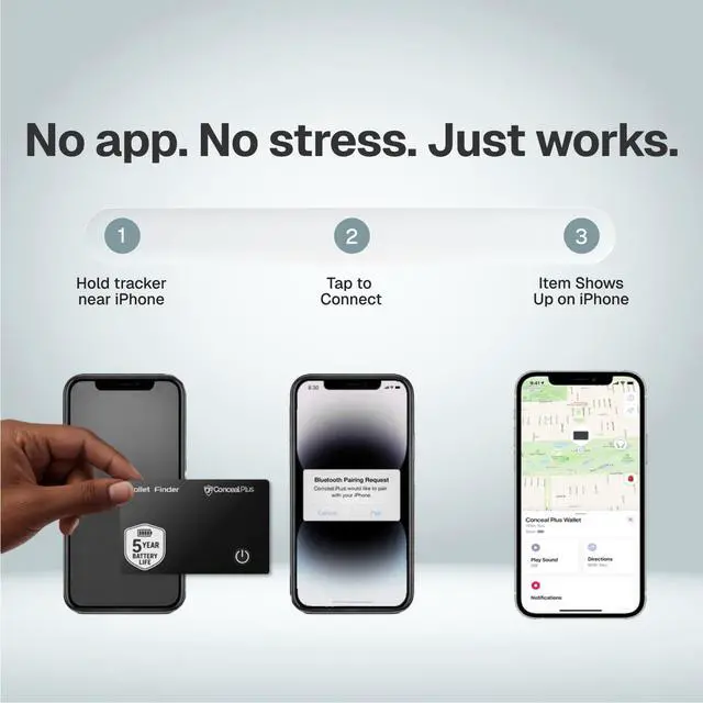 Alt view image 4 of 7 - Wallet Finder - Slim Wallet Tracker Card for Apple Find My App | This slim wallet tracker slides into a card slot, keeping the wallet traceable on the Find My app automatically