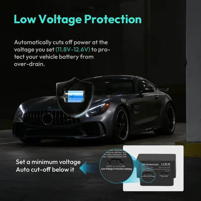 Alt view image 3 of 7 - Dash Cam OBD Hardwire Kit Power Cable Type USB C Port, for Dash Camera, Low Voltage Protection, Supports Parking Mode