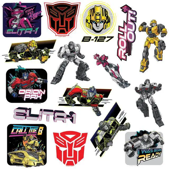 Alt view image 4 of 6 - Transformers ONE Vinyl L Deluxe Stickers Variety, Indoor/Outdoor, Set of 50