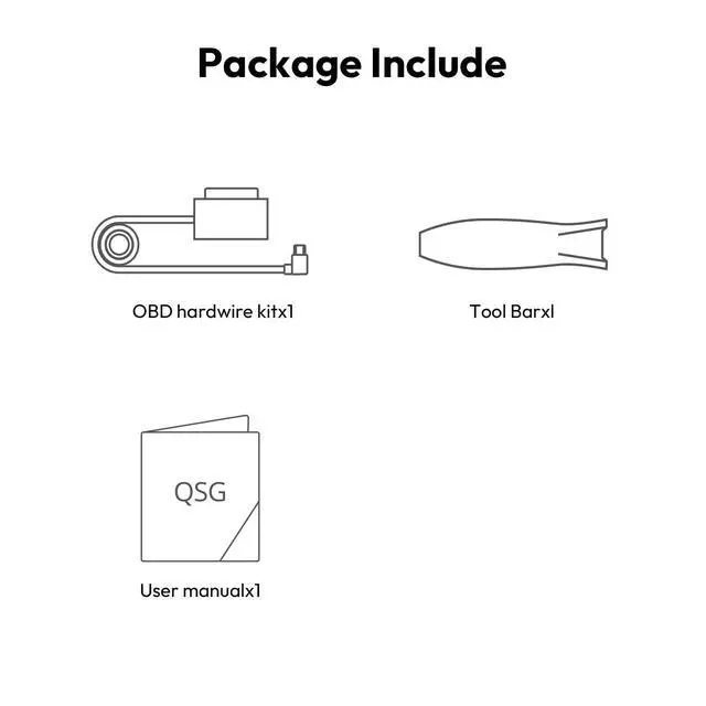 Alt view image 7 of 7 - Dash Cam OBD Hardwire Kit Power Cable Type USB C Port, for Dash Camera, Low Voltage Protection, Supports Parking Mode