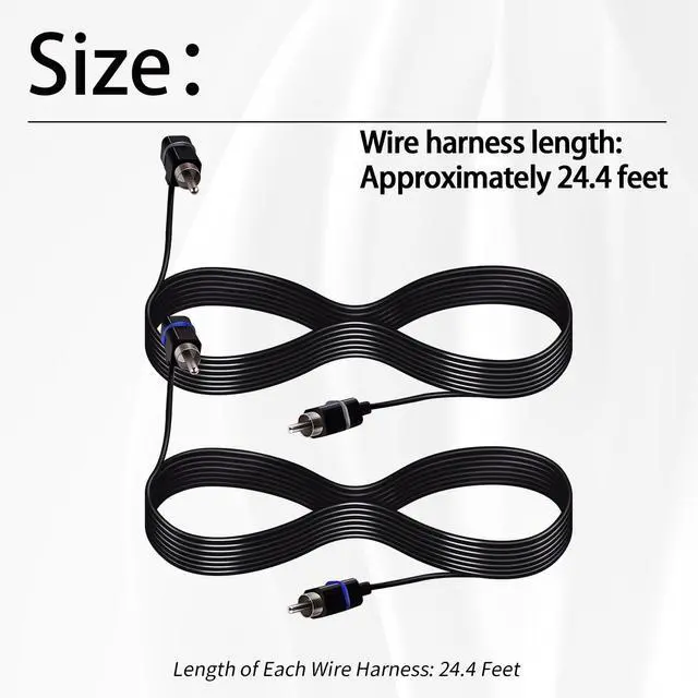 Alt view image 3 of 7 - Satellite Speaker Cable,Plug and Play,Gray & Blue,24.4 Feet,1Pc | Fit for Vizio V51 M51 SB3651 SB36514 SB4051 SB4251 Sound Bar Satellite Speakers