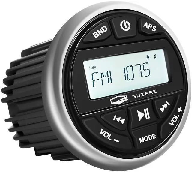 Main image of Marine Radio Bluetooth Stereo Audio Waterproof Radio Boats FM AM Gauge Stereo Golf Cart Marine Stereo Receiver Audio Systems for RV UTV Yacht