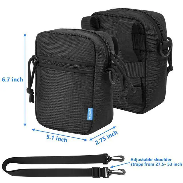 Alt view image 2 of 7 - Protective Case Compatible with Fvtga Night Vision Goggles, Nylon Travel Bag for Night Vision Binoculars, Soft Linner Shoulder Strap, Side Pocket for SD Card, Data Cable, Manual (Case Only)