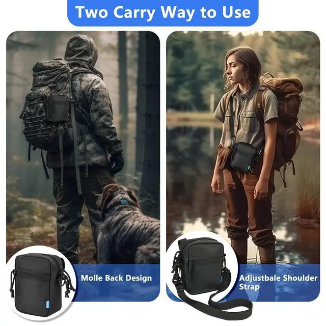 Alt view image 4 of 7 - Protective Case Compatible with Fvtga Night Vision Goggles, Nylon Travel Bag for Night Vision Binoculars, Soft Linner Shoulder Strap, Side Pocket for SD Card, Data Cable, Manual (Case Only)
