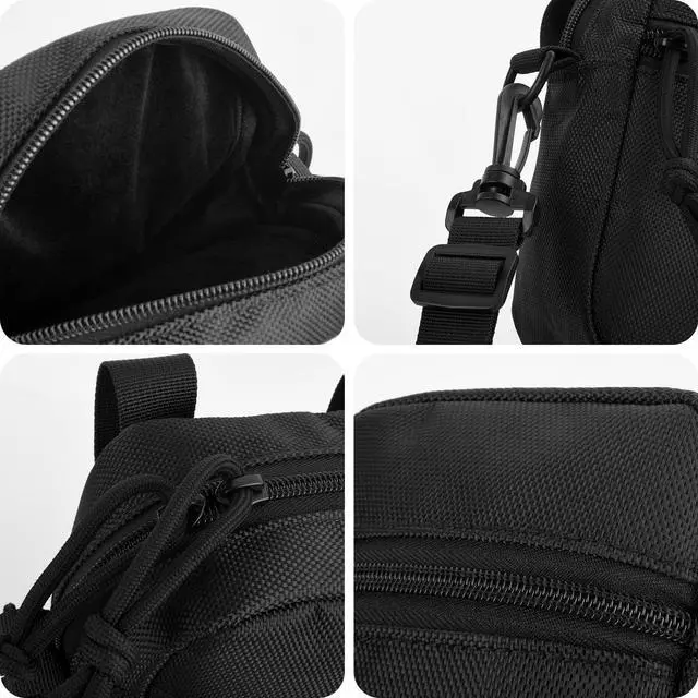 Alt view image 6 of 7 - Protective Case Compatible with Fvtga Night Vision Goggles, Nylon Travel Bag for Night Vision Binoculars, Soft Linner Shoulder Strap, Side Pocket for SD Card, Data Cable, Manual (Case Only)