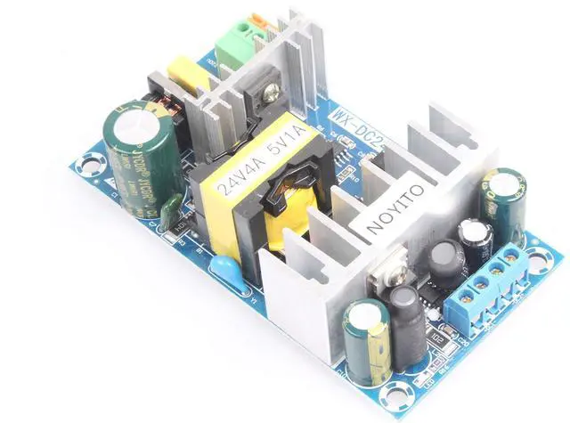 Main image of AC to DC Isolated Power Supply Module DC 24V 4A 5V 1A Dual Output Power AC 120V (90-256V) 50-60Hz to 24V 5V 120W Industrial Power Module (Dual Output 24V 4A, 5V 1A, Blue)