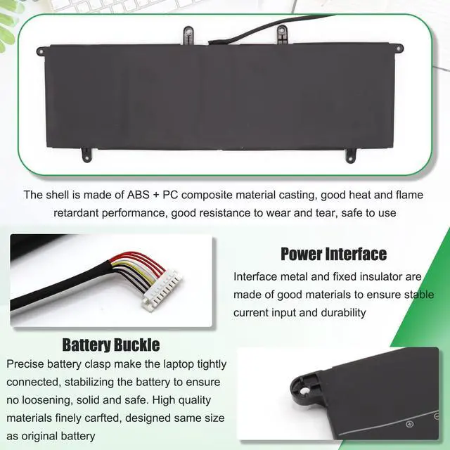 Alt view image 6 of 7 - C41N1901 Laptop Battery Replacement for Asus ZenBook Duo UX481 UX481FA UX481FL UX481FLY UX481F X481FL UX481FL-BM002T UX481FA-BM020R UX481FL-BP1505T Series Notebook 15.4V 70Wh